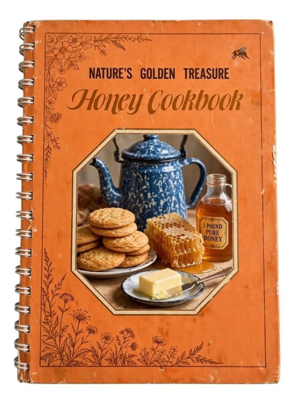 1978 Nature's Golden Treasure Honey Cookbook Parkhill Vintage Spiral